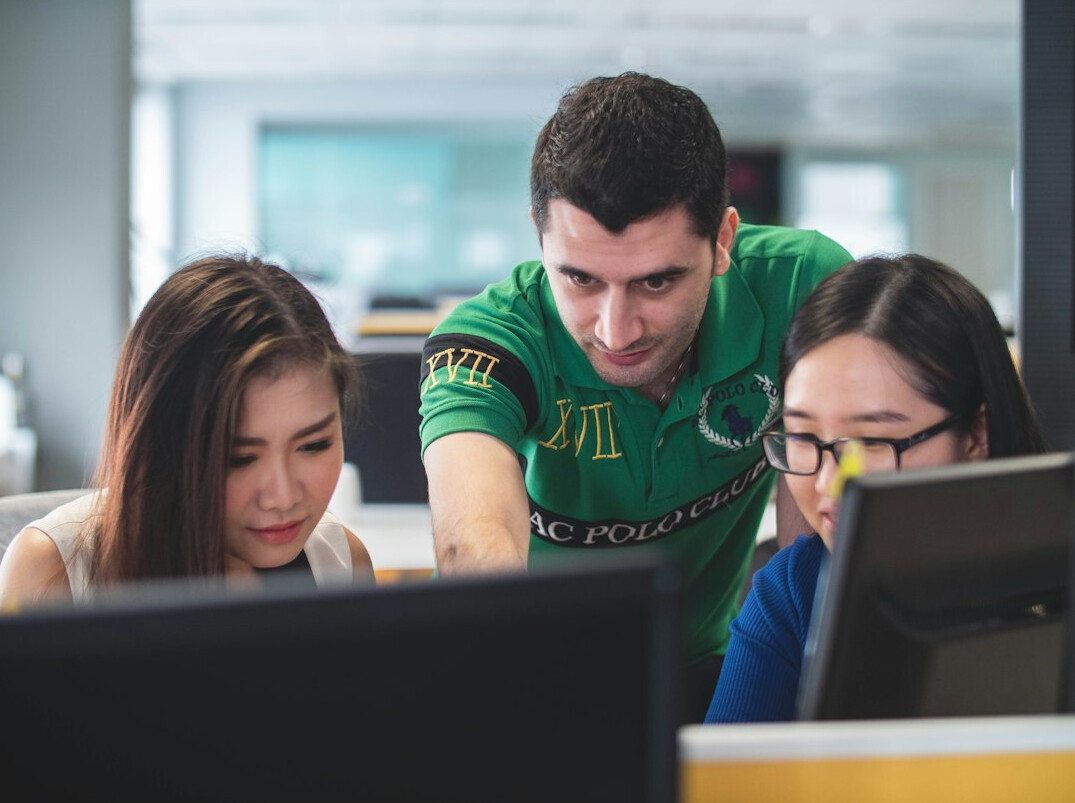 student learning to code