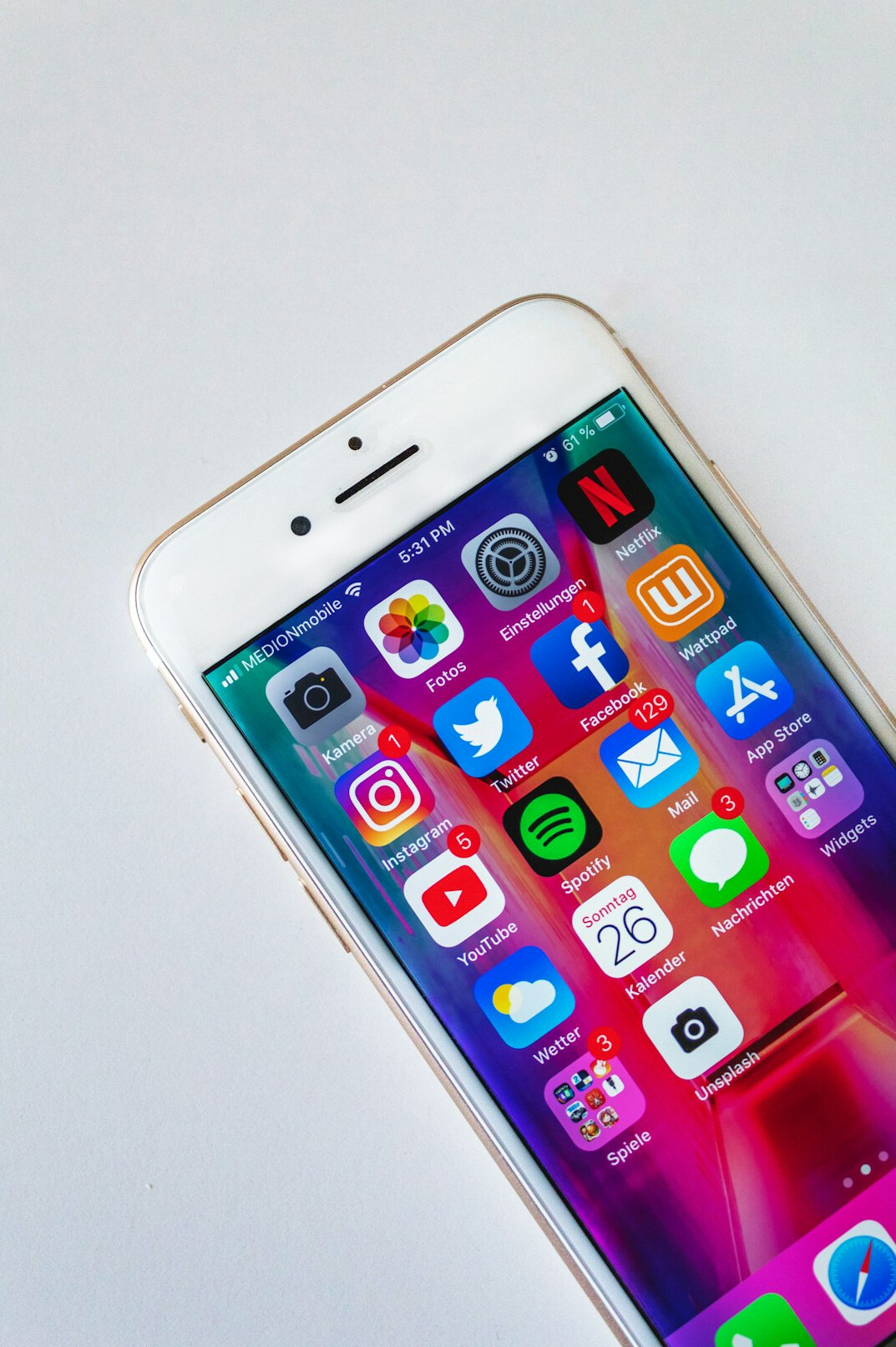 mobile app interface on phone