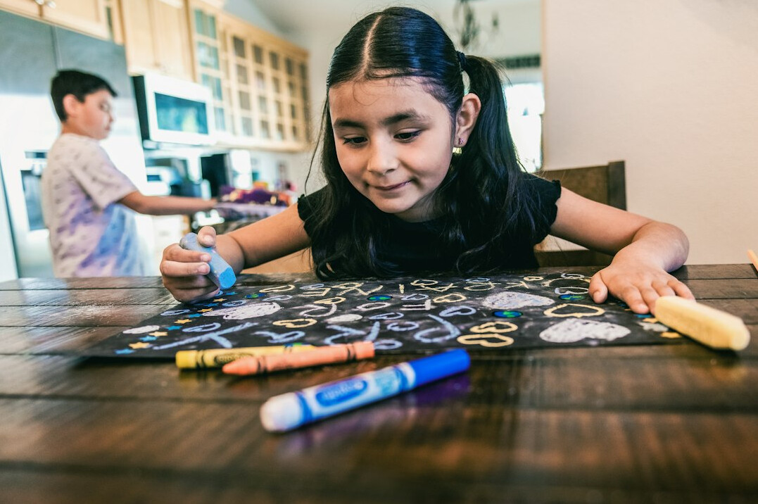 kids playing educational game